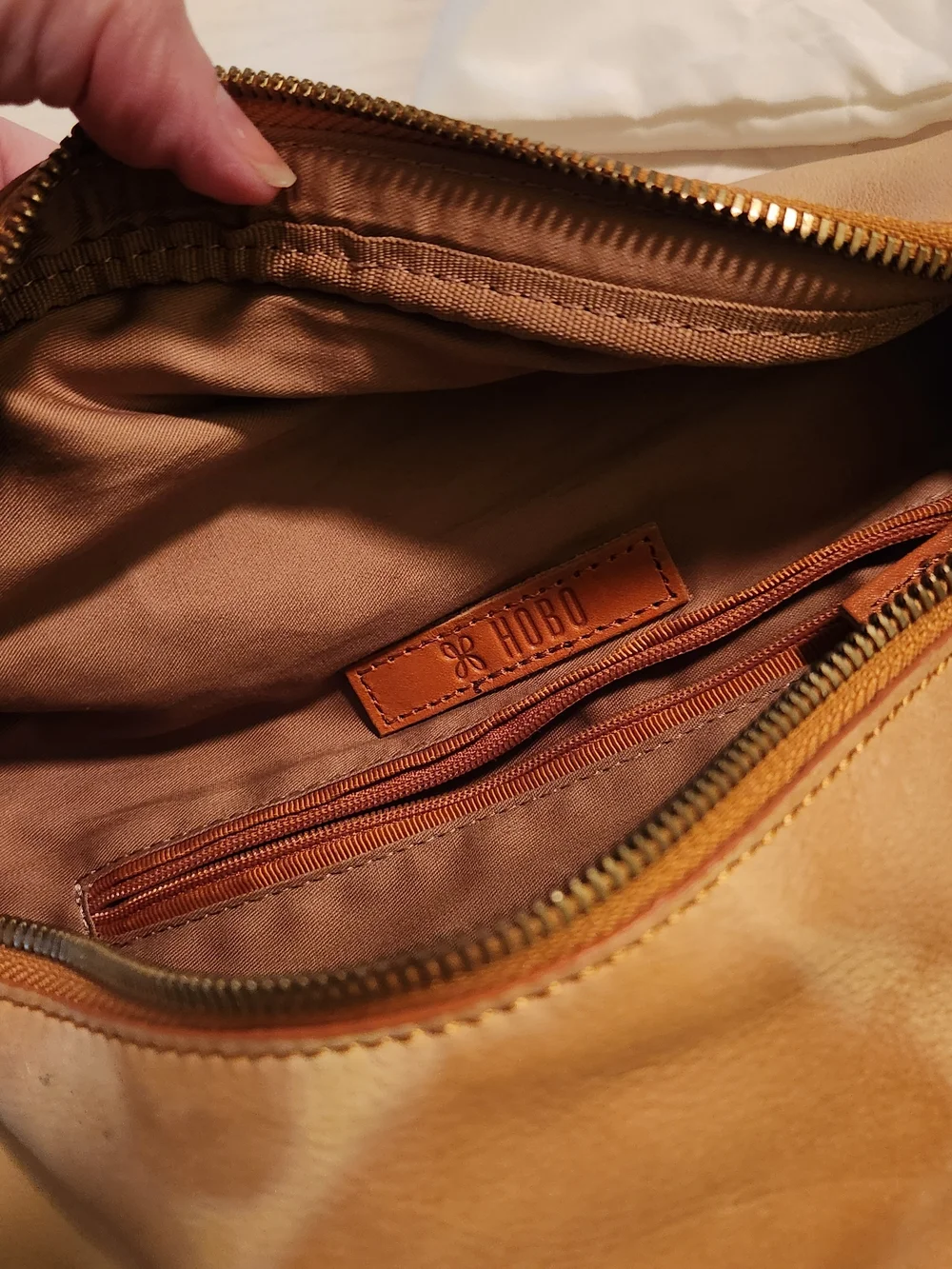 HOBO Juno Belt Bag Crossbody Bag In Saffron Whipstitch Leather